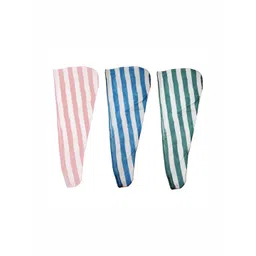 HOUSSE Blue & Pink 3 Pieces Striped 300 GSM Bath Towels-picture-15