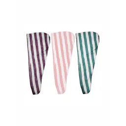 HOUSSE Pink & Turquoise Blue 3 Pieces Striped 300 GSM Microfiber Bath Towels-picture-35