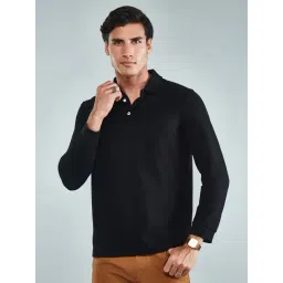 Hoversoul Black Cotton Regular Fit Polo T-Shirt-picture-33