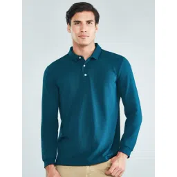 Hoversoul Blue Cotton Regular Fit Polo T-Shirt-picture-29