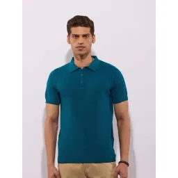 Hoversoul Blue Cotton Regular Fit Short Sleeves Polo T-Shirt-picture-13