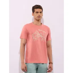 Hoversoul Coral Cotton Regular Fit Printed Half Sleeves Crew Neck T-Shirt-picture-36