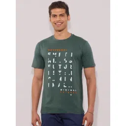 Hoversoul Dark Grey Cotton Regular Fit Logo Printed T-Shirt-picture-14