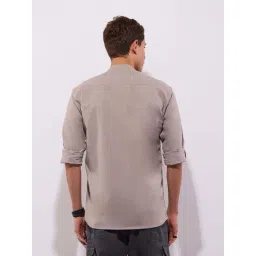 Hoversoul Grey Cotton Linen F/S Shirt image 2