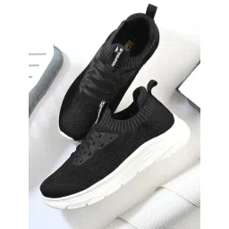 hoversoul Hoversole Men's Bioknit Black & White Walking Shoes-picture-10