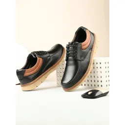 hoversoul Hoversole Men's Mirage Chocoblack Stylish and Comfortable Derby Shoes-picture-39