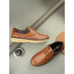 hoversoul Hoversole Men's Mirage Tan Stylish and Comfortable Derby Shoes-picture-13