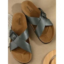 hoversoul Hoversole Men's Olive Cork Cross Strap Sandals-picture-35