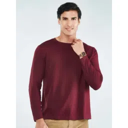 Hoversoul Maroon Cotton Regular Fit T-Shirt-picture-16