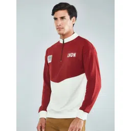 Hoversoul Maroon Regular Fit Printed Sweatshirt image 3