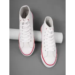 Hoversoul Men's Nova Hi White & Red Line Sneakers-picture-19