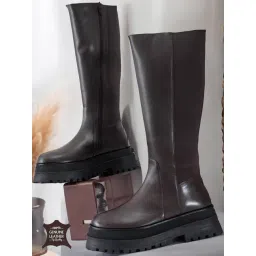 Hoversoul Women's Diana Brown Booties-picture-36