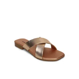 Hoversoul Women's Ellora Talic Gold Cross Strap Sandals-picture-45