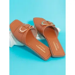 Hoversoul X D'Lorzeri Women's Skaira Cookie Brown Casual Sandals-picture-37