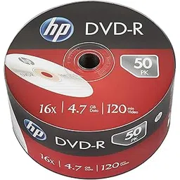 HP DVD-R 4.7GB Recordable Blank Digital Versatile Disc Shrink Wrap 16x Speed (Pack of 50)-picture-22