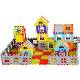hrk Building Blocks for Kids with Wheel Puzzles Learning Activity Game for Kids Toys House Building Blocks with Attractive Windows and Smooth Rounded Edges - Building Blocks for Kids (Multicolor)-picture-20