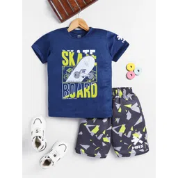 HRX by Hrithik Roshan Boys U-17 Rapid-Dry Printed T-shirt with Shorts-picture-25