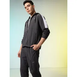 HRX by Hrithik Roshan Brand Logo Printed Hooded Rapid Dry Running Tracksuit-picture-16