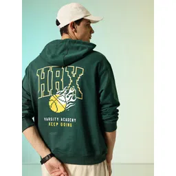 HRX by Hrithik Roshan Brand Logo Printed Hooded Sweatshirt-picture-41