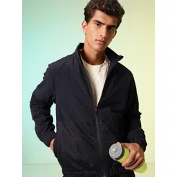 HRX by Hrithik Roshan Brand Logo Printed Mock Collar Training Sporty Jacket-picture-40