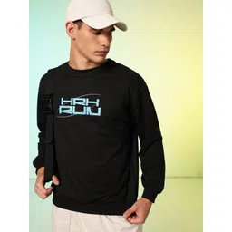 HRX by Hrithik Roshan Brand Logo Printed Pure Cotton Sweatshirt-picture-10