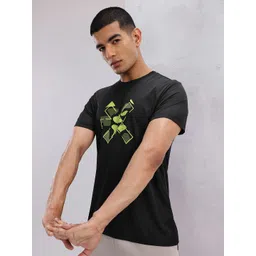 HRX by Hrithik Roshan Brand Logo Printed Rapid-Dry Training T-shirt-picture-18