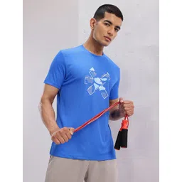 HRX by Hrithik Roshan Brand Logo Printed Rapid-Dry Training T-shirt-picture-40