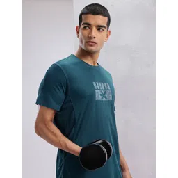 HRX by Hrithik Roshan Brand Logo Printed Rapid Dry Training Tshirt-picture-29