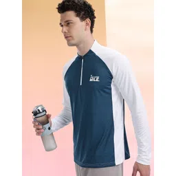 HRX by Hrithik Roshan Colourblocked Rapid-Dry High Neck Running T-shirt-picture-12