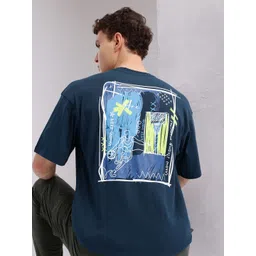 HRX by Hrithik Roshan Graphic & Typography Printed Drop-Sleeves Relaxed Fit T-shirt-picture-20