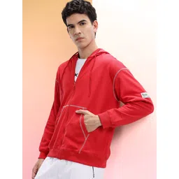 HRX by Hrithik Roshan Hooded Contrast Stitch Sweatshirt-image-25