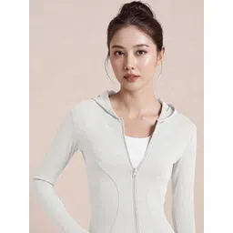 HRX by Hrithik Roshan Hooded Cotton Crop Tailored Jacket-picture-11