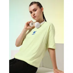 HRX by Hrithik Roshan Lifestyle Brand Logo Printed Oversized Pure Cotton T-shirt-picture-18