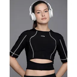 HRX by Hrithik Roshan Lifestyle Fitted Cut Out Crop Top image 1