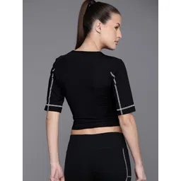 HRX by Hrithik Roshan Lifestyle Fitted Cut Out Crop Top image 2