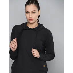 HRX By Hrithik Roshan Lifestyle Women Jet Black Rapid-Dry Solid Sweatshirt-picture-34