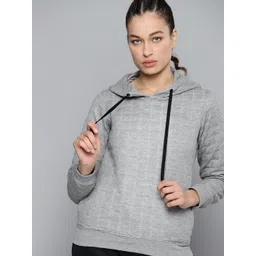 HRX By Hrithik Roshan Lifestyle Women Light Grey Rapid-Dry Melange Sweatshirt-picture-21