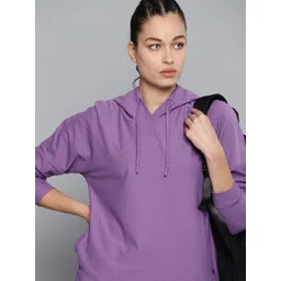 HRX By Hrithik Roshan Lifestyle Women Magic Mauve Rapid-Dry Solid Sweatshirt-picture-37