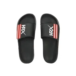 HRX by Hrithik Roshan Men Black & Red Printed Sliders-picture-12