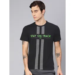 HRX by Hrithik Roshan Men Black Printed Round Neck T-shirt-picture-40