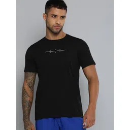 HRX by Hrithik Roshan Men Black Rapid Dry T-shirt image 1
