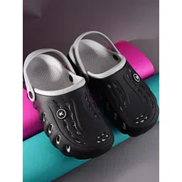 HRX by Hrithik Roshan Men Black Self Design Clogs-picture-38