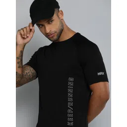 HRX by Hrithik Roshan Men Black Typography Printed Rapid Dry T-shirt-picture-16