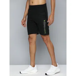 HRX by Hrithik Roshan Men Black Typography Printed Shorts-picture-34