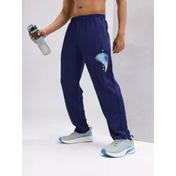 HRX by Hrithik Roshan Men Brand Logo Print Detail Mid-Rise Rapid-Dry Running Track Pants-picture-31