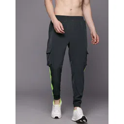HRX by Hrithik Roshan Men Brand Logo Print Detail Mid-Rise Rapid-Dry Training Joggers-picture-27