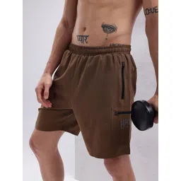 HRX by Hrithik Roshan Men Brand Logo Print Detail Mid-Rise Training Shorts-picture-16