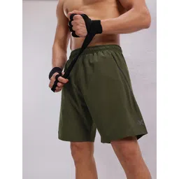 HRX by Hrithik Roshan Men Brand Logo Print Detail Mid-Rise Training Shorts-picture-15