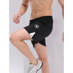 HRX by Hrithik Roshan Men Brand Logo Print Detail Rapid-Dry Running Shorts-picture-30