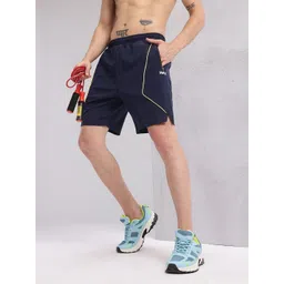 HRX by Hrithik Roshan Men Brand Logo Print Detail Training Shorts with Contrast Piping-picture-37